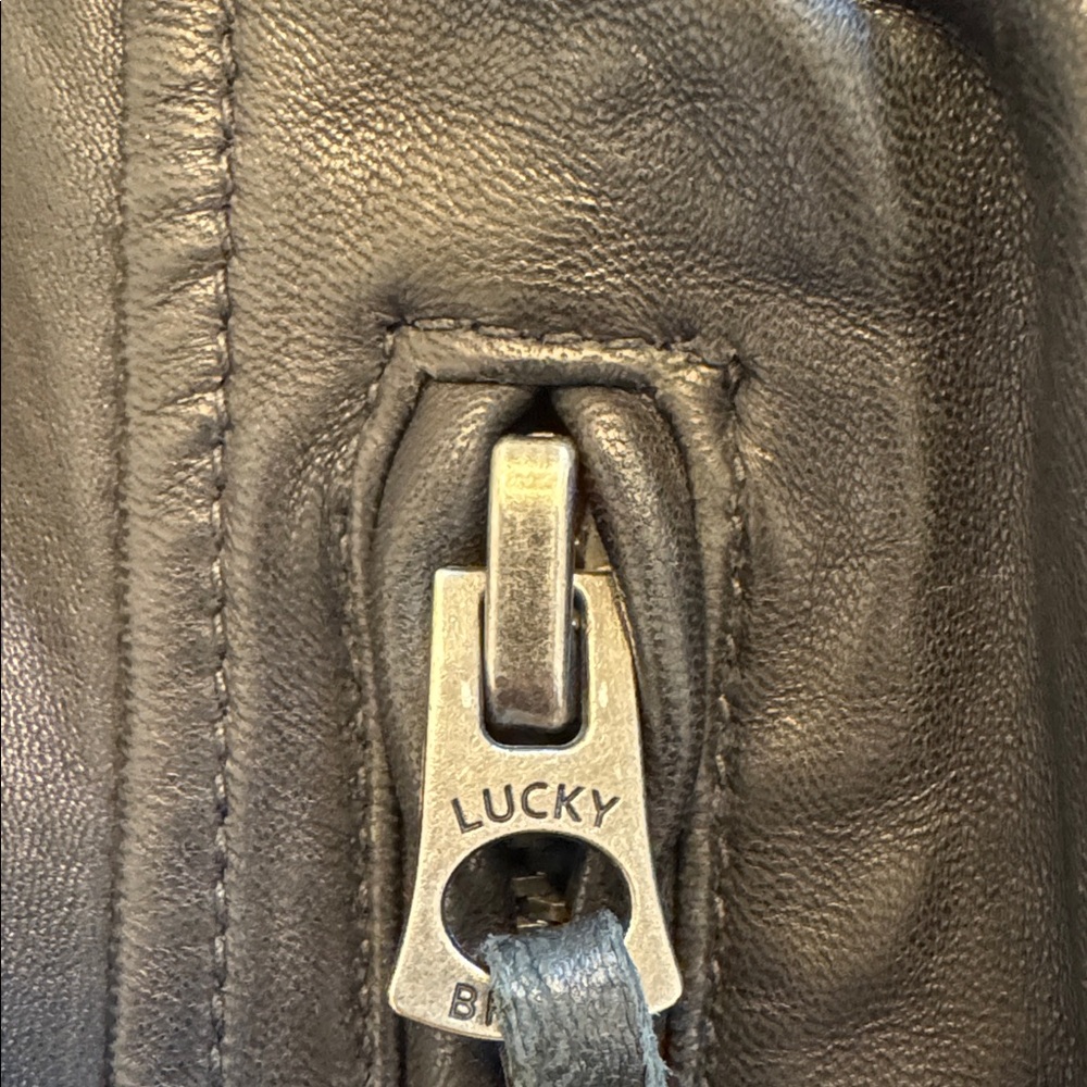 Lucky Brand Black Leather timeless jacket - Picture 16 of 16